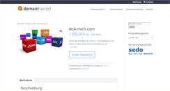 Desktop Screenshot of leck-mich.com